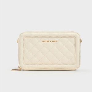 NWT Charles and Keith Mini White Crossbody Bag / Wallet